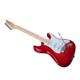 Monoprice Indio Cali DLX Flamed Maple Top Electric Guitar with Gig Bag Trans Red