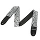 2-inch Guitar Strap - Synthetic Leather with Leather Ends - Snow Leopard Design