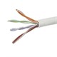 Cat5e Ethernet Bulk Cable - Solid, 350Mhz, UTP, CMP, Plenum, Pure Bare Copper Wire, 24AWG, 1000ft, White