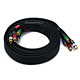 Monoprice 10ft 18AWG CL2 Premium 5-RCA Component Video/Audio Coaxial Cable (RG-6/U) - Black