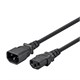Extension Cord - IEC 60320 C14 to IEC 60320 C13, 18AWG, 13A, 125V, 3-Prong, Black, 3ft