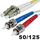 10Gb Fiber Optic Cable, LC/ST, Multi Mode, Duplex - 5 Meter (50/125 Type) - Aqua