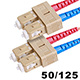 Monoprice Fiber Optic Cable - SC to SC, OM3, 50/125 Type, Multi Mode, 10Gb, Duplex, Aqua, 2m