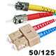 Monoprice Fiber Optic Cable - ST to SC, OM3, 50/125 Type, Multi Mode, 10Gb, Duplex, Aqua, 2m