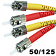 Monoprice Fiber Optic Cable - ST to ST, OM3, 50/125 Type, Multi Mode, 10Gb, Duplex, Aqua, 3m