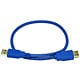 USB-A to USB-A Female 3.0 Extension Cable - 28/24AWG, Gold Plated, Blue, 1.5ft