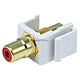 Keystone Jack - Modular RCA w/Red Center (White)