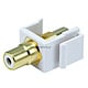 Keystone Jack - Modular RCA w/White Center (White)