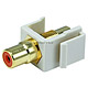 Keystone Jack - Modular RCA w/Orange Center (Ivory)