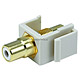 Keystone Jack - Modular RCA w/White Center (Ivory)
