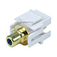 Keystone Jack - Modular RCA w/Blue Center, Flush Type (White)