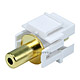 Monoprice Keystone Jack - 3.5mm Stereo, Flush Type (White)