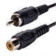 Monoprice 25ft RCA Plug/Jack M/F Cable - Black(Limit 10 per Customer)