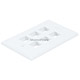 Wall Plate for Keystone, 6 Hole - White