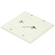 2-Gang Wall Plate for Keystone, 2 Hole - Ivory