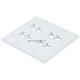 2-Gang Wall Plate for Keystone, 8 Hole - White