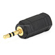 Monoprice 2.5mm TRS Stereo Plug to 3.5mm TS Mono Jack Adapter, Gold Plated
