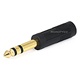 Monoprice 1/4in (6.35mm) TRS Stereo Plug to 1/4in (6.35mm) TS Mono Jack Adapter, Gold Plated