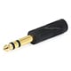 Monoprice 1/4in (6.35mm) TRS Stereo Plug to 1/4in (6.35mm) TRS Stereo Jack Adapter, Gold Plated