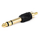 Monoprice 1/4in (6.35mm) TRS Stereo Plug to RCA Plug Adapter, Gold Plated