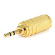 Monoprice Metal 2.5mm TRS Stereo Plug to 3.5mm TS Mono Jack Adapter, Gold Plated