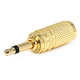 Monoprice Metal 3.5mm TS Mono Plug to 3.5mm TRS Stereo Jack Adapter, Gold Plated