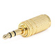 Monoprice Metal 3.5mm TRS Stereo Plug to 3.5mm TRS Stereo Jack Adapter, Gold Plated