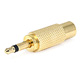Metal 3.5mm Mono Plug to RCA Jack Adapter - Gold Plated