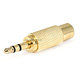 Metal 3.5mm Stereo Plug to RCA Jack Adapter - Gold Plated