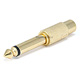 Monoprice Metal 1/4in (6.35mm) TS Mono Plug to RCA Jack Adapter, Gold Plated