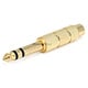 Monoprice Metal 1/4in (6.35mm) TRS Stereo Plug to RCA Jack Adapter, Gold Plated