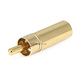 Metal RCA Plug to 3.5mm Stereo Jack Adapter - Gold Plated