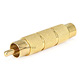 Monoprice Metal RCA Plug to 1/4in (6.35mm) TRS Stereo Jack Adapter, Gold Plated
