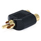 Monoprice RCA Plug to 2x RCA Jack Splitter Adapter, Gold Plated