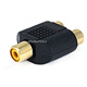 Monoprice RCA Jack to 2x RCA Jack Splitter Adapter, Gold Plated