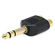 Monoprice 1/4in (6.35mm) TRS Stereo Plug to 2x RCA Jack Splitter Adapter, Gold Plated