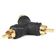 Monoprice RCA Plug to 2x RCA Plug Splitter Adapter, Gold Plated (Flower Type)