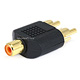 Monoprice RCA Jack to 2x RCA Plug Splitter Adapter, Gold Plated