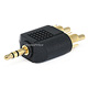 3.5mm Stereo Plug to 2 RCA Plug Splitter Adapter - Gold Plated