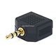 Monoprice 3.5mm TRS Stereo Plug to 2x 3.5mm TRS Stereo Jack Splitter Adapter, Gold Plated