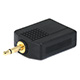 3.5mm Mono Plug to 2 x 6.35mm (1/4 Inch) Stereo Jack Splitter Adapter - Gold Plated
