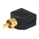 RCA Plug to 2 x 3.5mm Mono Jack Splitter Adapter - Gold Plated