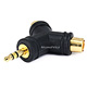 3.5mm Stereo Plug to 2 RCA Jack Splitter Adapter - Gold Plated (Y type)