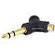 Monoprice 1/4in (6.35mm) TRS Stereo Plug to 2x RCA Jack Splitter Adapter, Gold Plated (Y-type)