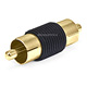Monoprice RCA Plug to RCA Plug Adapter, Gold Plated