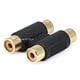 Monoprice 2x RCA Jack to 2x RCA Jack Adapter, Gold Plated