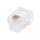 6P4C RJ11 Plug for Flat Stranded Phone Cable, 50 pcs/pack