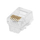 6P6C RJ12 Plug for Round Stranded Phone Cable, 50 pcs/pack