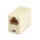6P6C RJ12 Straight Inline Coupler, Beige