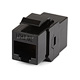 8P8C RJ45 Cat5e Inline Coupler Type Keystone Jack, Black